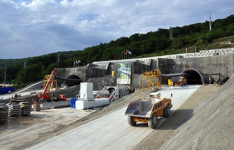 Combined Road and Railway Corridor for the XXII Winter Olympic Games in Sochi